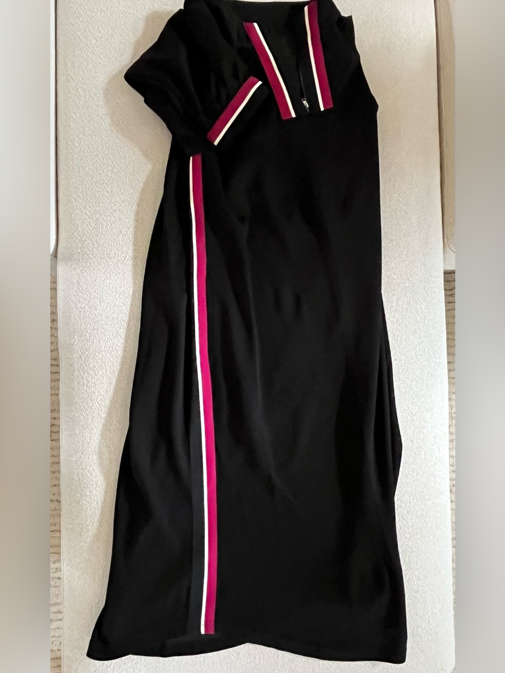 JODIFL Women’s Black tunic shift Dress contrast Trim size Medium relaxed fit New - Picture 9 of 11